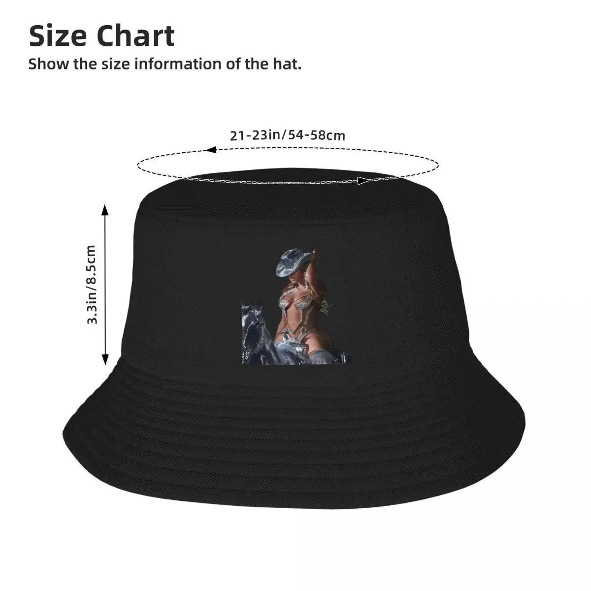 Beyonce Chapeau seau officiel Renaissance World Tour pour fille Chapeaux Bob de voyage Protection UV tendance pour couvre-chef d'extérieur