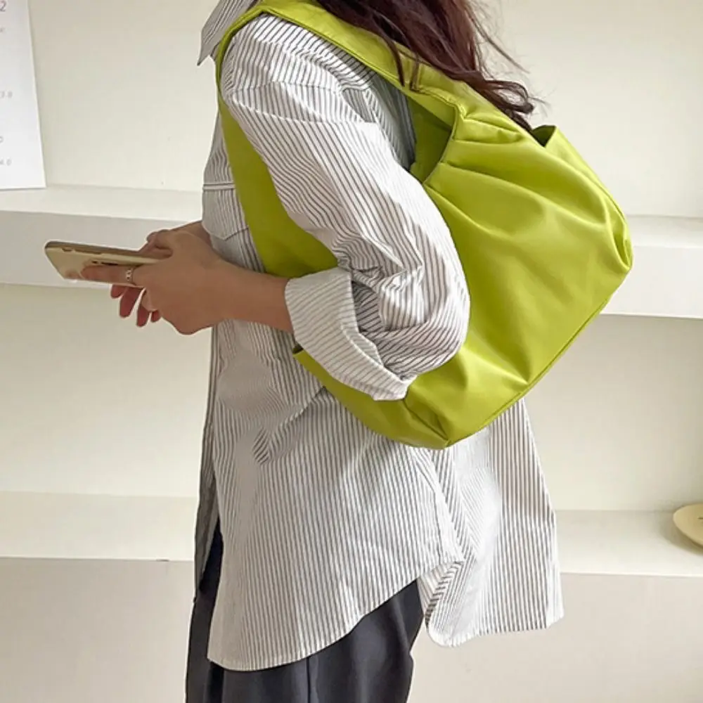 

Плиссированная сумка в корейском стиле, сумка для подмышек, полумесяц, круассан, облачная сумка, сумка для пельменей на одно плечо, сумка для подмышек из искусственной кожи