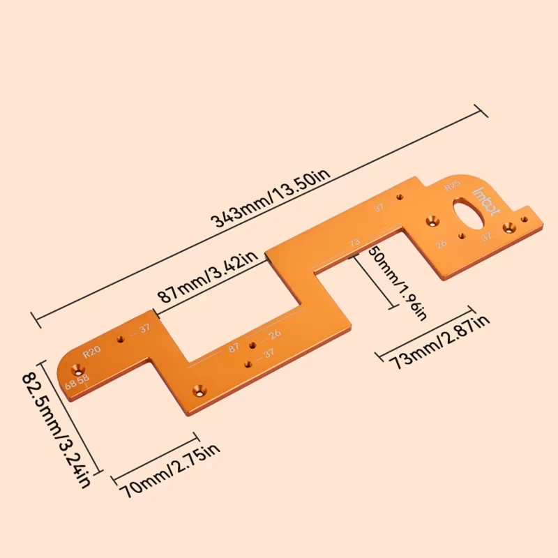 Imagem -05 - Invisible Incorporado Handle Slotting Template For Wardrobe Cozinha Handle Porta do Armário no Handle Needed Slot Posicionamento Ferramenta