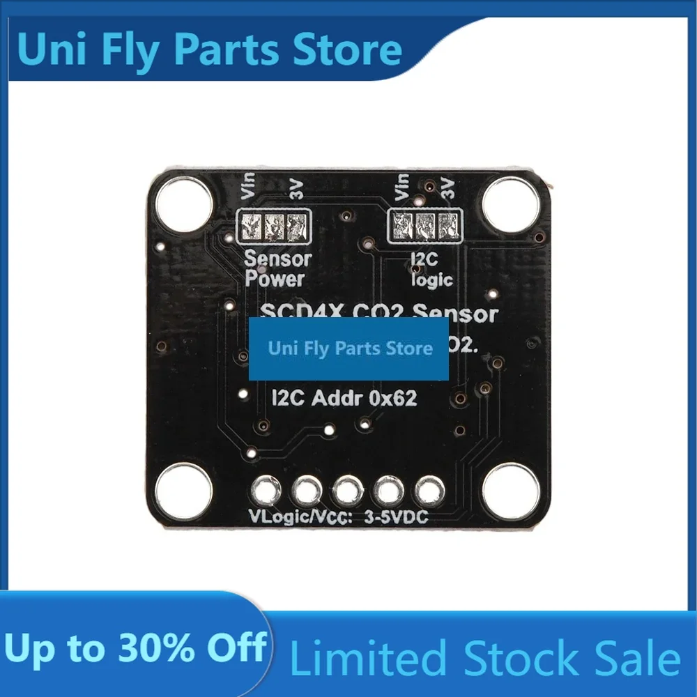 UniFlySCD41 Gas Sensor Module Detects CO2 Carbon Dioxide Temperature And Humidity Sensor I2C Communication SCD40 Gas Sensor Modu