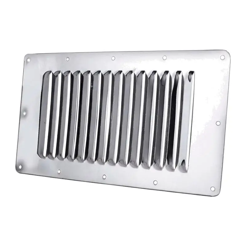 Stainless steel marine ventilation cover 13 slots louver vent 228 * 127mm ventilation plate air outlet ship accessories