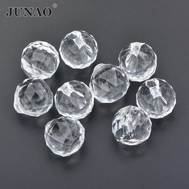 JUNAO 10*30 مللي متر شفاف واضح خياطة على دمعة الراين الأبيض الاكريليك بلورات الأحجار جارلاند معلقة لفستان الزفاف