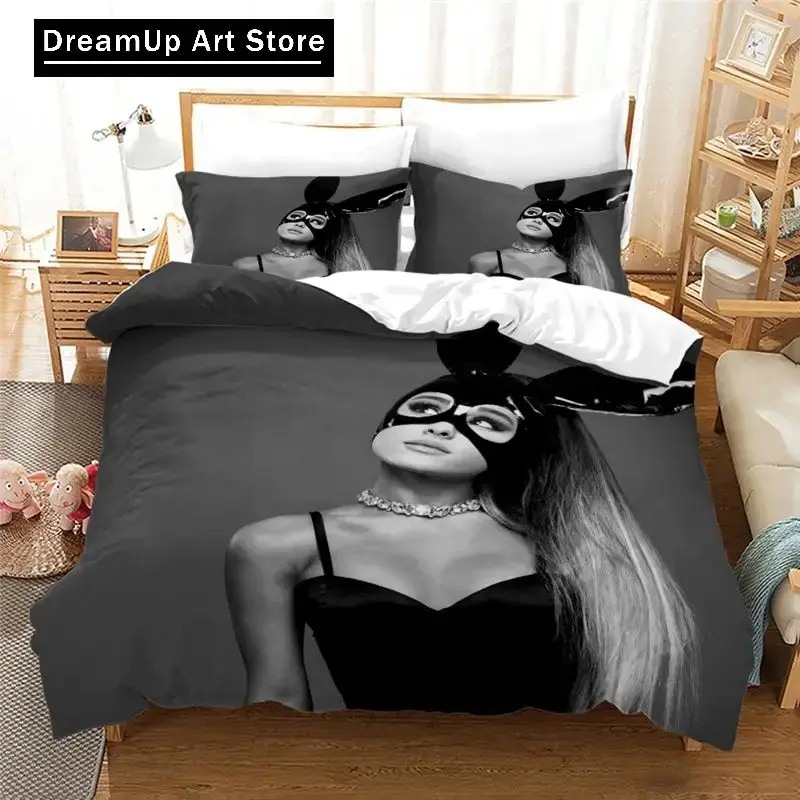 3D Print Fashion Sexy Girl Ariana Grande Bedding Set Boys Girls Twin Queen Full Size Duvet Cover Pillowcase Bed Adult Bedroom