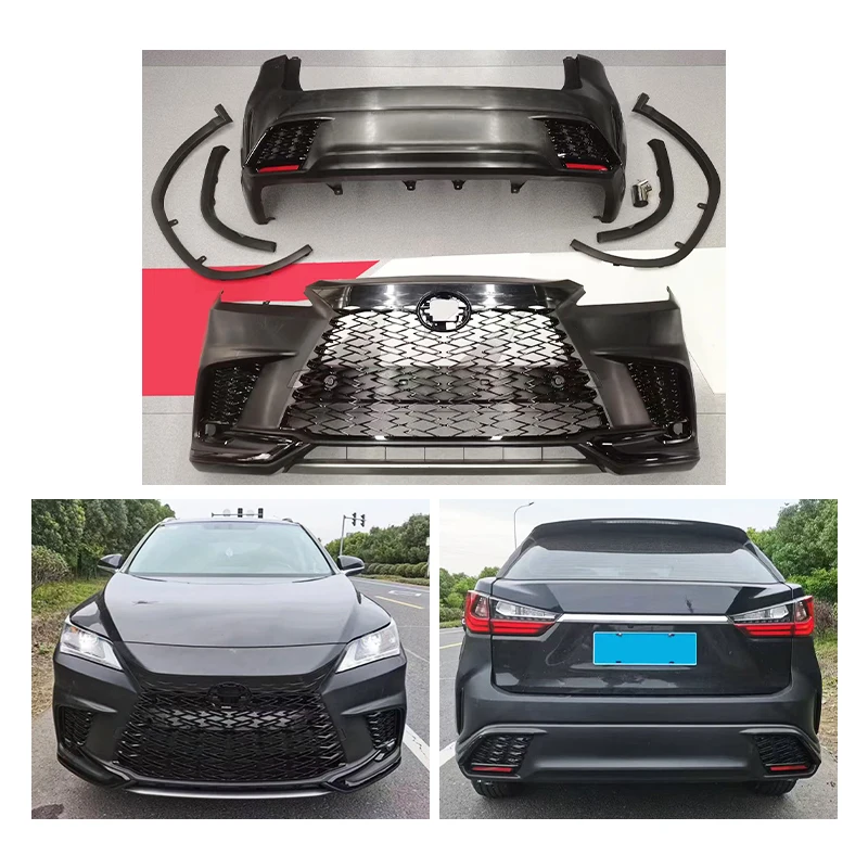 

2016-2018 Car Upgrade 2023 Front Bumper and Rear Bumper Surround Body Kit Old and New Appearance Modification Parts for Lexus RX