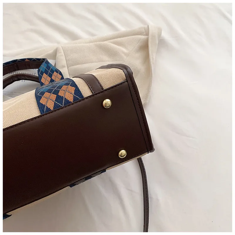 Large Capacity Portable Canvas Handbags Women New Simple Commter Crossbody Bags Versatile Shopping Storage Luxury Tote Bag Purse