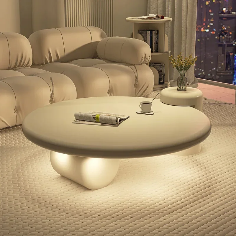 

Lamps Modern Round Simple Table Nordic Smart Glamour Premium Design Coffee Tables Small White Cute Mesa De Centro Furniture