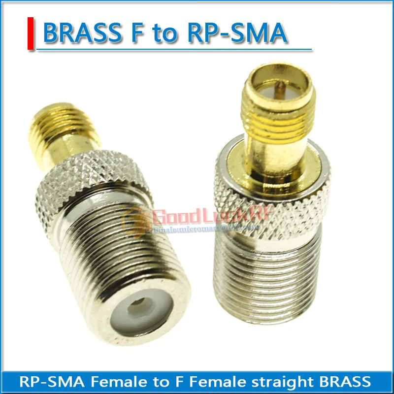 TV F F Female naar RP-SMA RPSMA RP SMA Female Plug Verguld Messing Recht 50ohm RF Connector Adapters