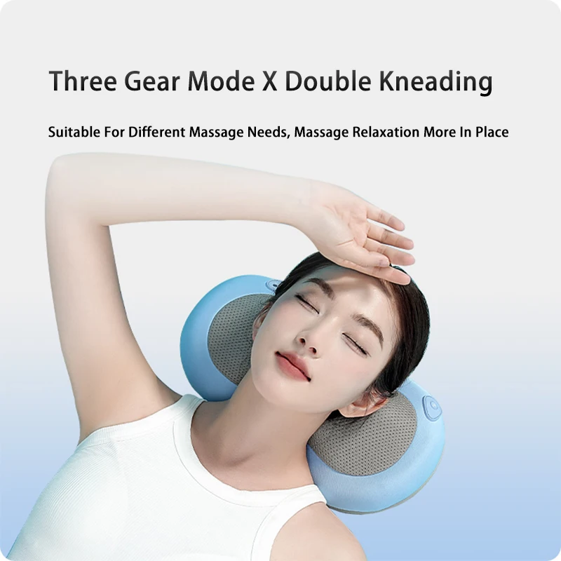 

Electric Cervical Orthopedic Pillow Shiatsu Head Cervical Ttraction Body Back Waist Massager Car With Heating Vibrating Massage
