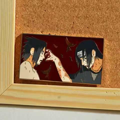 Naruto Anime Cosplay Pin Uchiha Sasuke Uchiha Itachi Metal Enamel Badge Brooch Pin Collection Decoration Gift for Fans