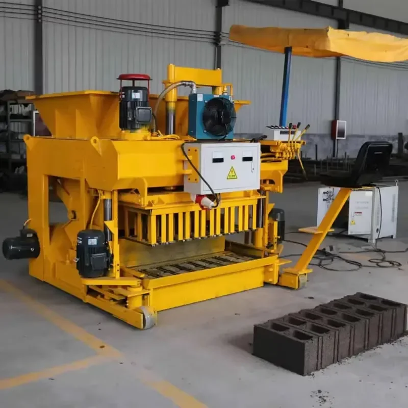 Automatic Hydraulic Movable Mobile Engine Laying Concrete Hollow Block Making Machinery Solid Brick Making