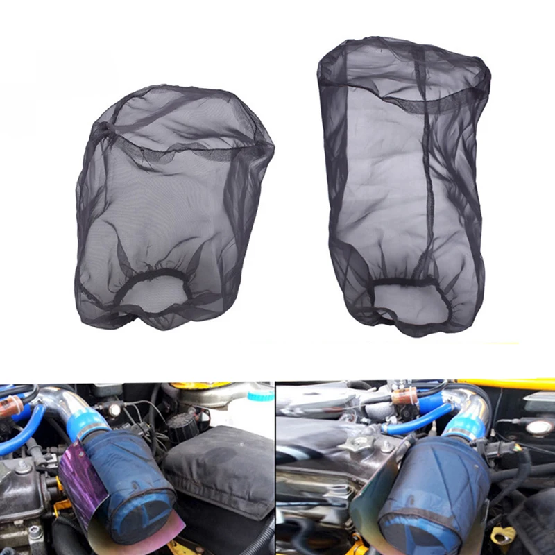 Universal Car Cone Air Filter Protective Cover Waterproof Oilproof Dustproof for High Flow Air Intake Filters Black/Red/Blue