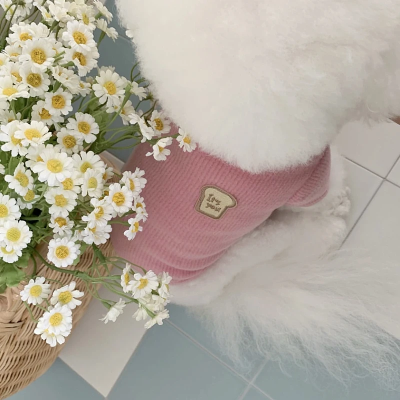 Pet Bottom Shirt Autumn Dog Clothes Teddy Warm Pullover Bikini Winter Vest Poodle Solid Colour Two Legs Clothes