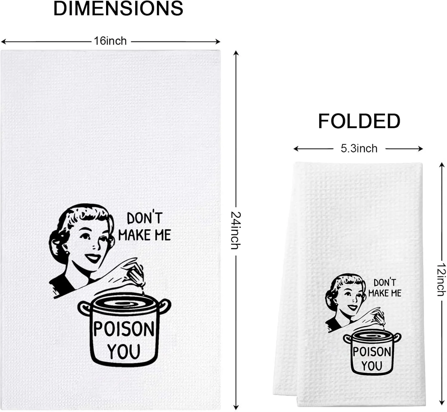 2024 Halloween Don’t Make Me Poison You Cute Funny Kitchen Towel Housewarming Gift Novelty Dish Towel Halloween Home Decoration