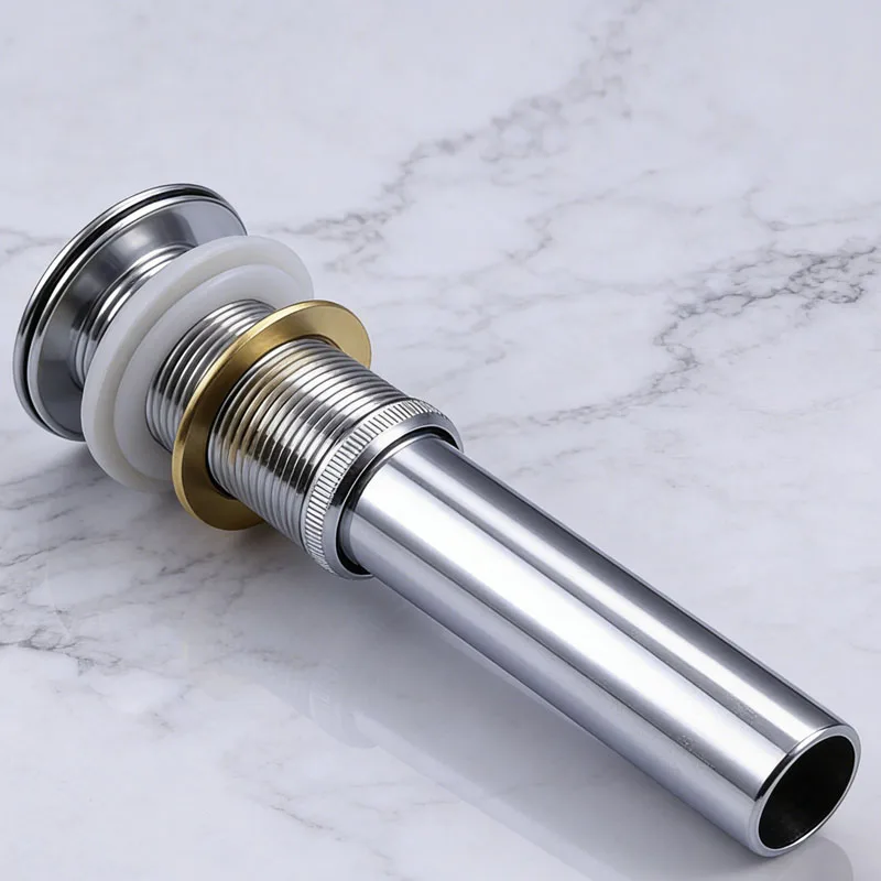 Chrome Plated Stainless Steel Pop-Up Basin Drain Waste Stopper - Bathroom Sink Faucet Accessory