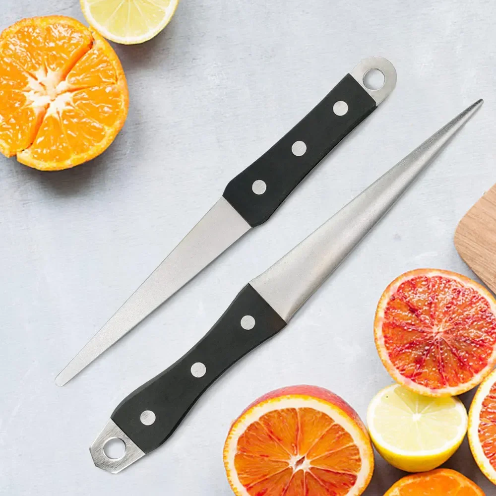 

Diamond Sharpening Rod Steel, Diamond Sharpening Rod, Kitchen Sharpening Rod, Frosted Stone, Polished with Handle Grinder