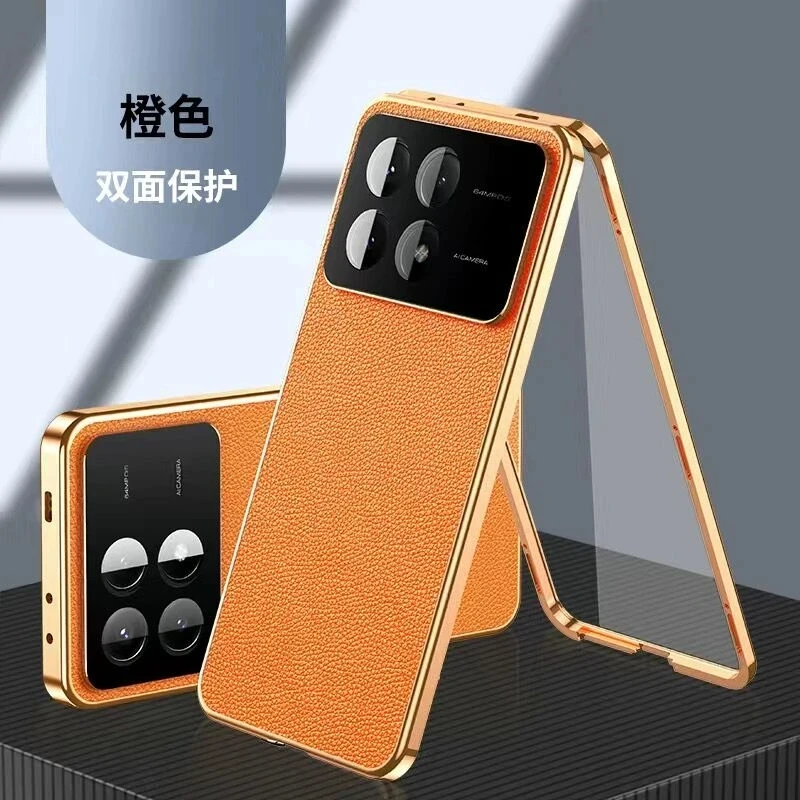 Case For Poco X6 Pro Redmi K70E 360 Full Tempered Glass Leather Phone Cover For Redmi K70E Poco X6Pro 5G Double Sided Protection