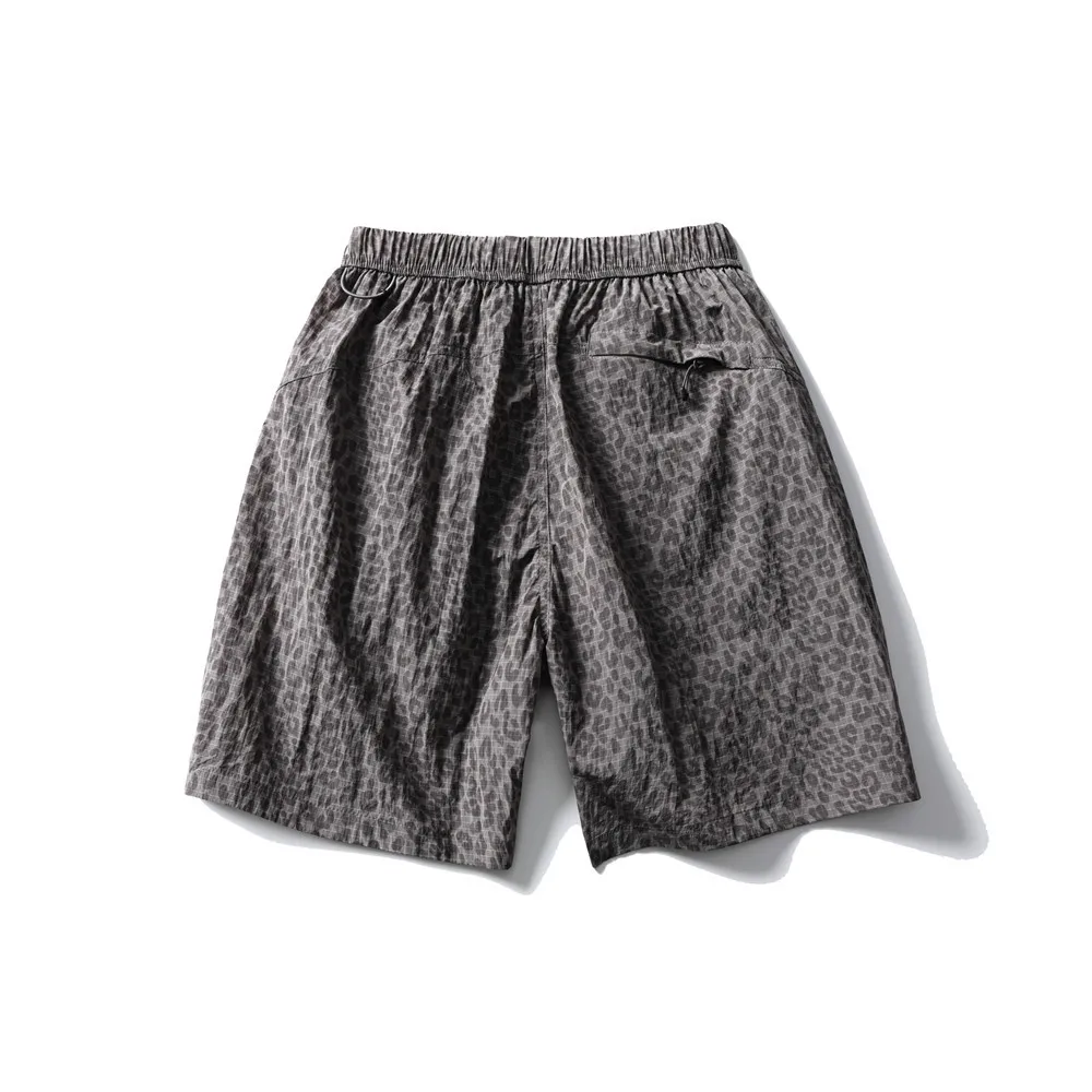 High Quality Men Summer Leopard Print Shorts Loose Wide Leg Sports Casual Short Pants American Hip Hop Streetwear Shorts for Men