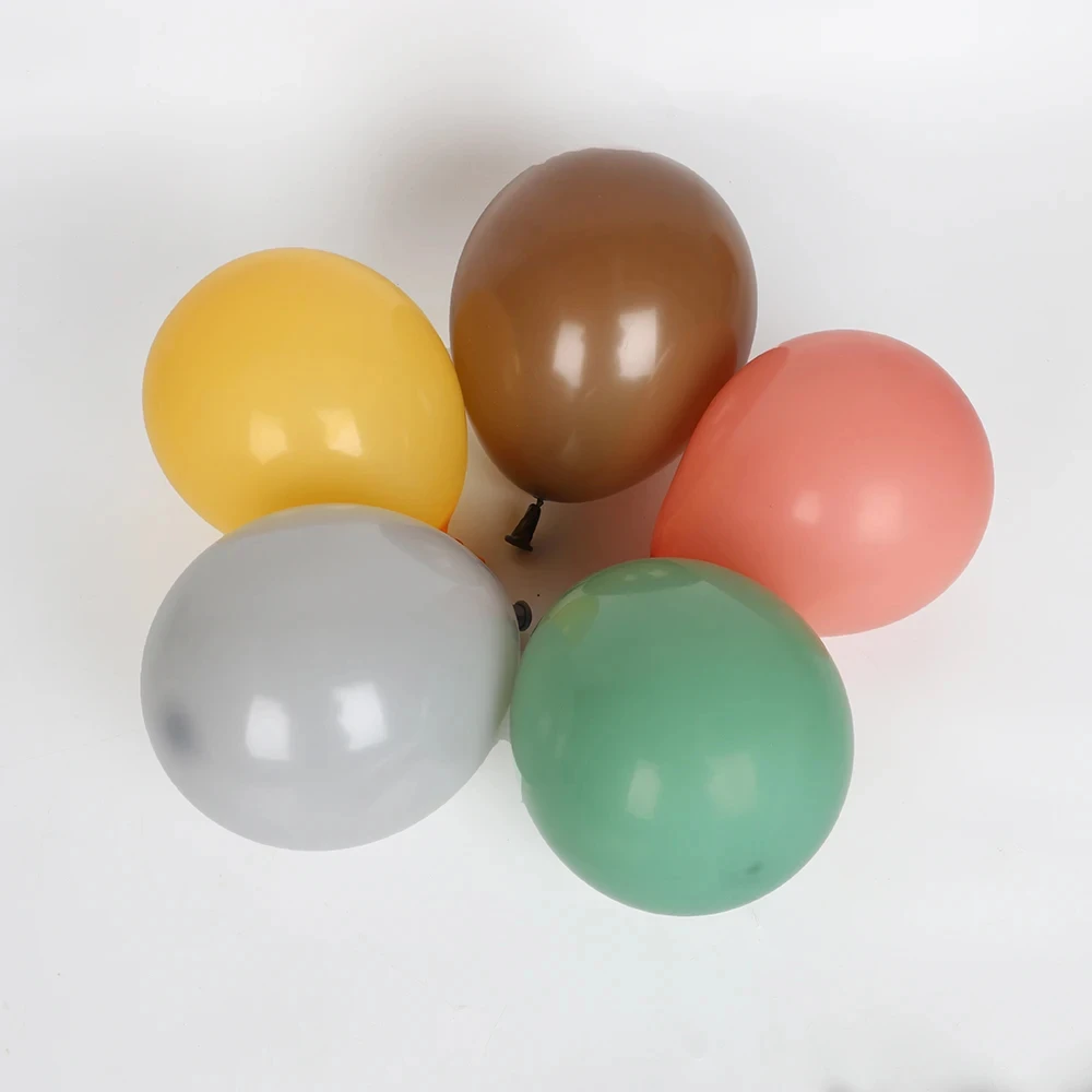 10/30/50Pcs Retro Green Balloons 10inch Boho Brown Sand Beige Dusty Blue Sage Green Retro Balloon for Birthday Wedding Decoratio