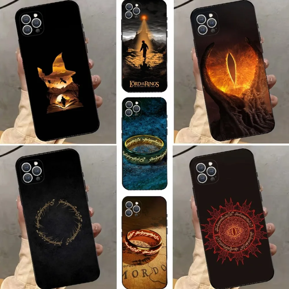 The L-Lord of the R-Rings Phone Case For iPhone 15,14,13,12,11,Plus,Pro Max,XS,X,XR,SE,Mini,8,7 Soft Silicone Black Cover