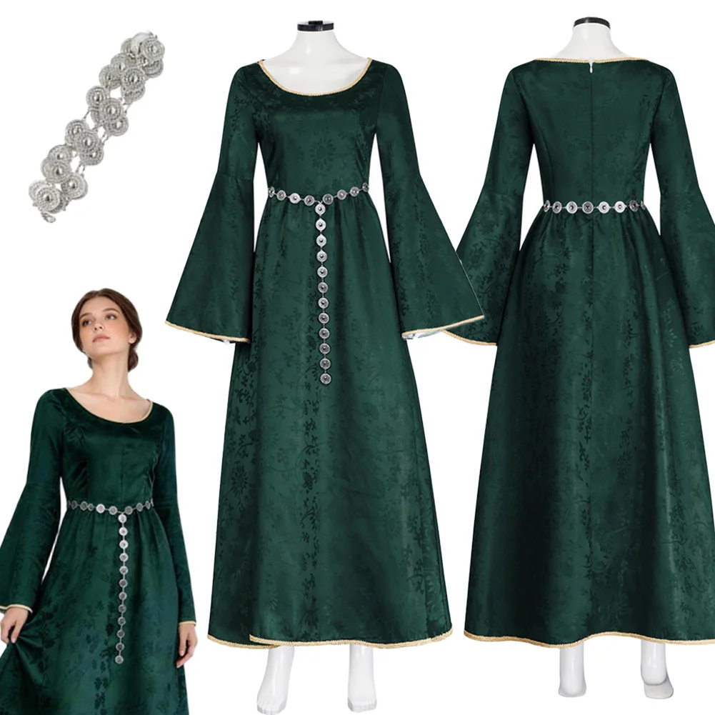 

Средневековое фэнтезийное платье для косплея Алисент Хайтвейер из сериала «Дракон» (3-й сезон), женский костюм для Хэллоуина, наряд для вечеринки