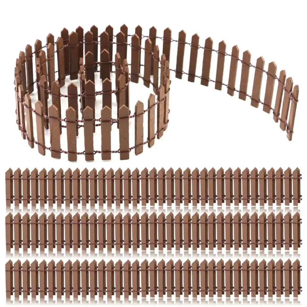 90x5cm Miniatur-Holzzaun für Feengarten, Mikrolandschaft, DIY-Handwerkszubehör für Pflanzentöpfe, Puppenhaus, Heimdekoration – Detail 5