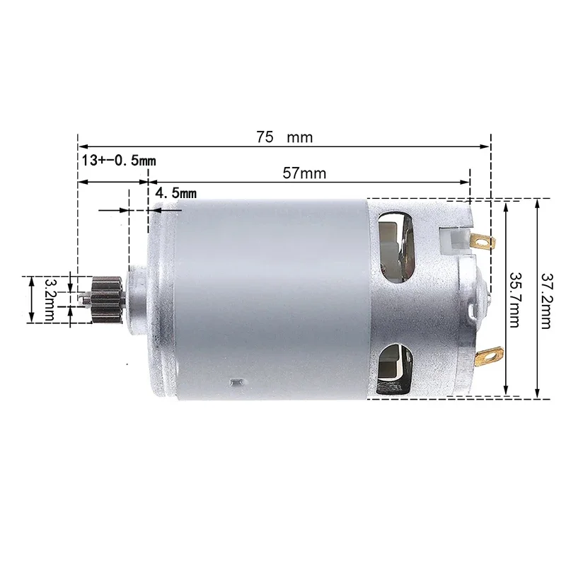 Imagem -02 - Chave de Fenda Elétrica Peças da Ferramenta Elétrica Engrenagem 12 Motor de 14 Dentes Makita Dewalt Bosch Milwaukee dc 9.6v 12v 18v