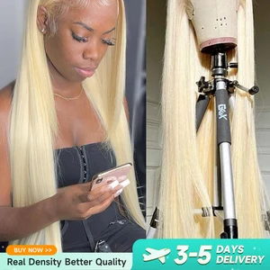 13x4 13x6 360 HD transparent 613 Honigblonde Farbe vor menschlich 12 Hauptverkäufe Blonde Höschen - №3