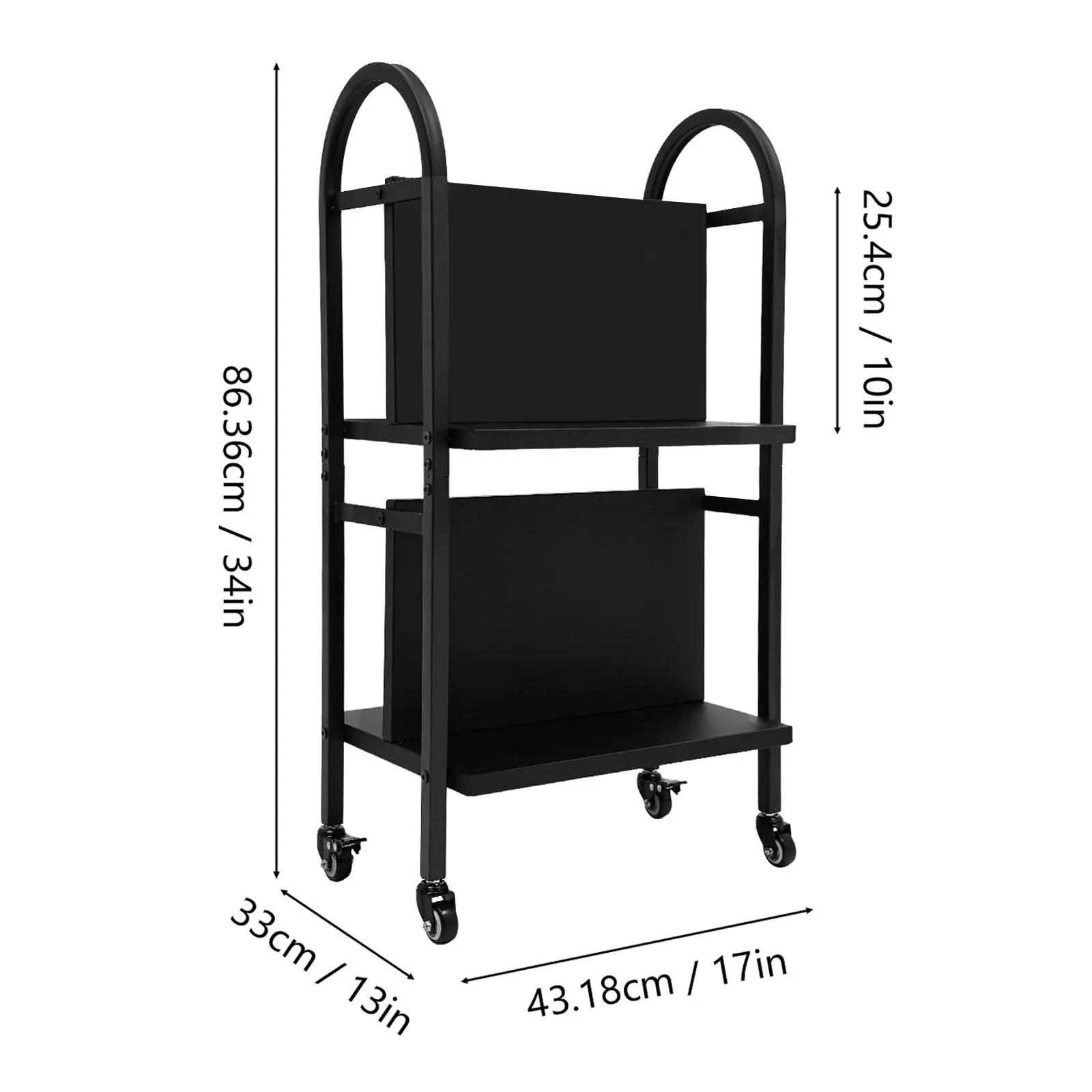 عربة كتب مكتبة ذات مستويين، عربة كتب دوارة، عربة كتب مكتبية