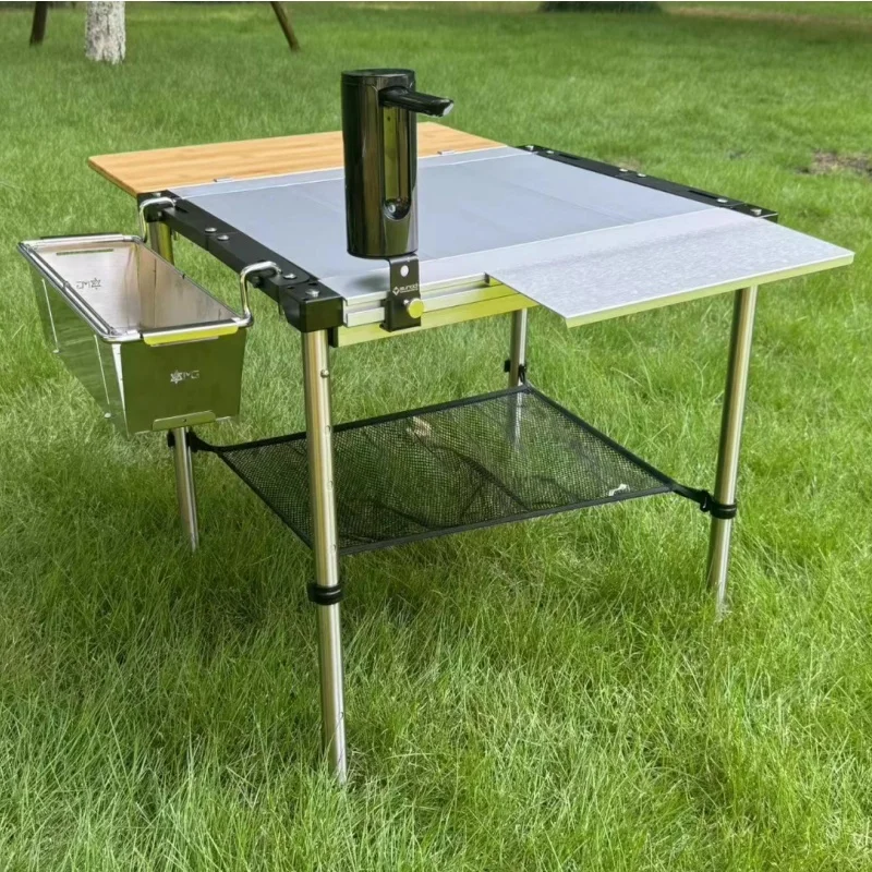 IGT 2 Unit Folding Frame Table  Aluminum Alloy Folding Frame Stainless Steel Legs Portable Lightweight Camping Equipment