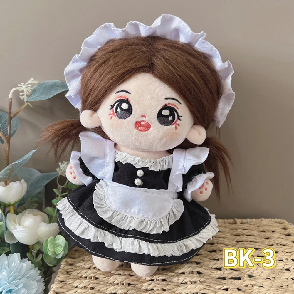 For Baby Three V 3/20CM Cotton Doll Rompers Cartoon Plush Doll Replacement Outfit Lolita Dress Mini Clothes