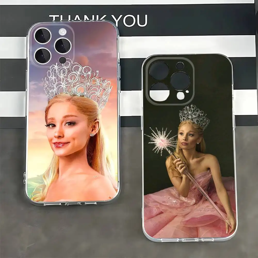 Wicked Ariana Grande Transparent Protective Cover for iPhone 7,8,11,12,13,14,15,16,17,Pro Max,Plus,X,XR,XS Max,SE,12 mini