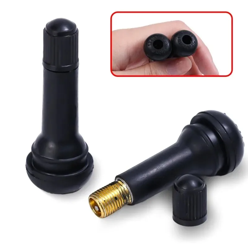 TR414 Car Wheel Tyre Tubeless Tire Tyre Valve Black Rubber Snap-in Stems Dust Caps Biycycle Wheels Tires Parts Accessories