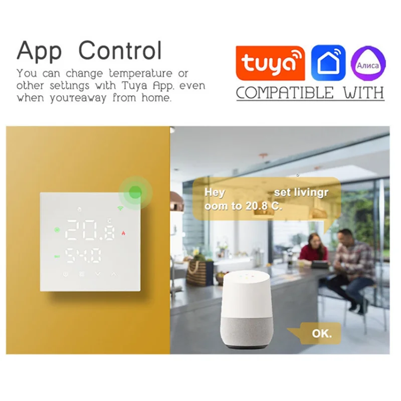 24-Hour Delivery Tuya Wifi Smart Thermostat Smart Gas Boiler Heating Temperature Controller Switch For Google Home Alexa Alice A
