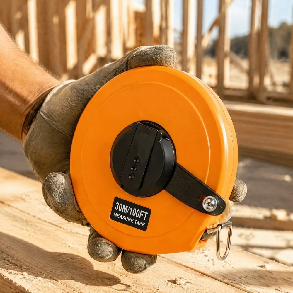 Impact Resistant Long Steel Tape Measure Anti Fouling Portable Reel Design Heavy Duty Tape Measure Quick Rewinding