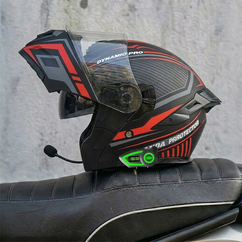 

ABS Material Motorcycle Open Face Helmet with Blue Tooth Full Graphic Dual Lens Motorcycle Helmet Factory Custom Wholesale