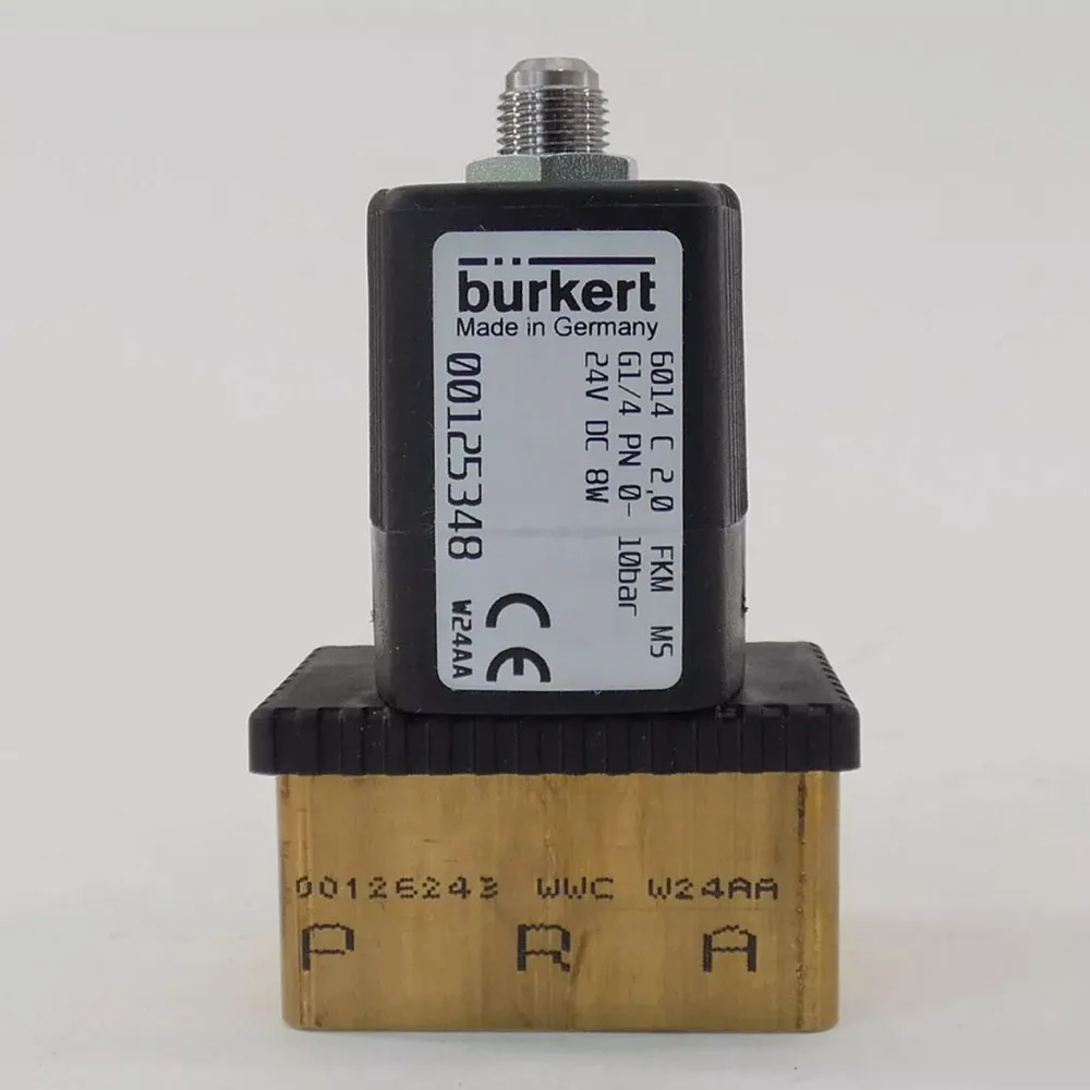 Burkert - 00125348 00126138 00126140 G1/4 3/2 Way Solenoid Valve 10 Bar, 24v Normally Closed