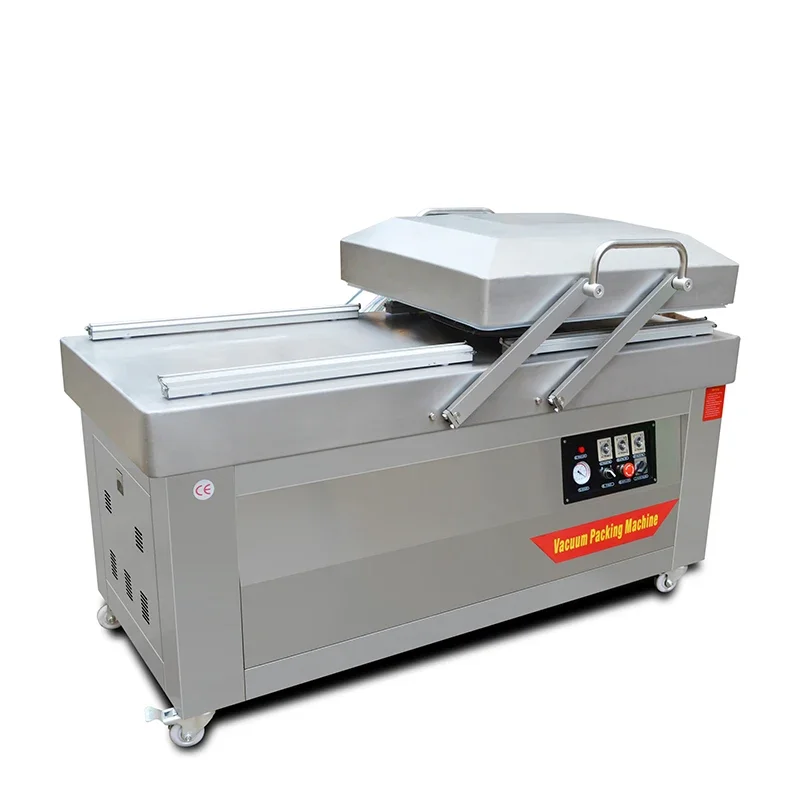 Industrial Double Chamber Vacuum Sealing Machine Commercial Food Meat Rice Vacuum Packaging Sealing Machine