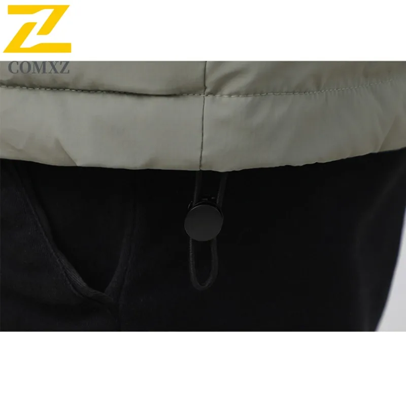COMXZ, chaqueta de invierno para hombre con capucha, nueva moda 20225, chaqueta corta de viaje ligera a la moda, chaqueta acolchada informal versátil urbana