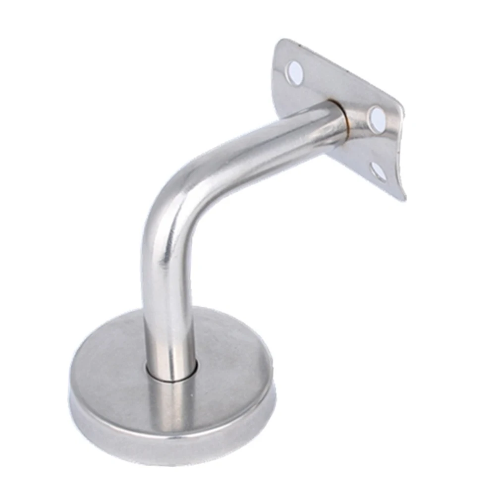 Stainless Steel Handrail Bracket for Secure Wall Attachment in Balustrade and Bannister Installations with Mopstick Fit