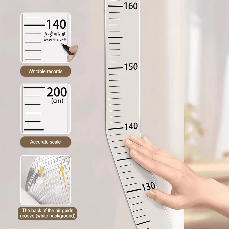 Height Measurement Wall Sticker With Accurate Clear Scale Up To 200cm Removable Perfect For Kids Bedroom Nursery Home Decor
