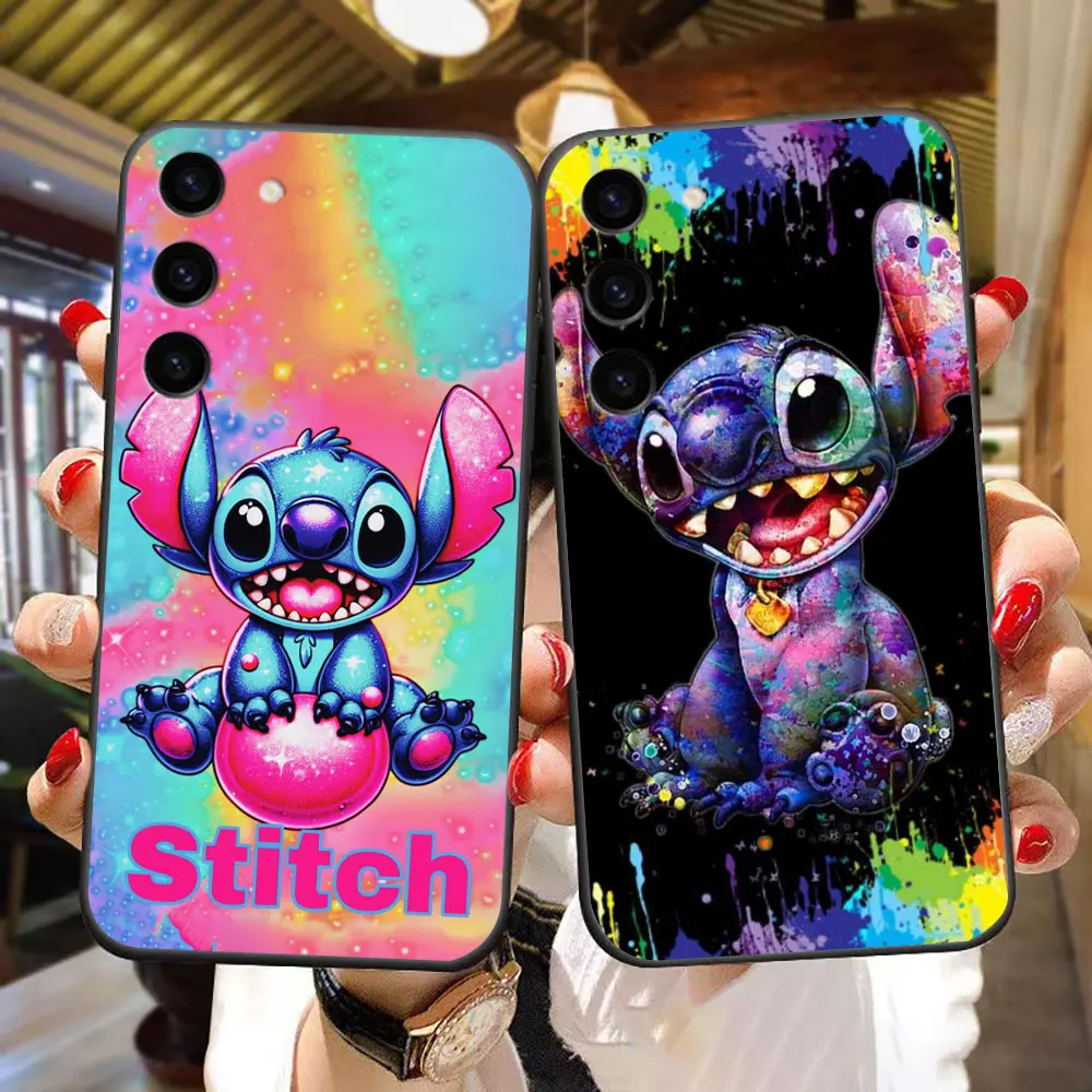 

Disney Lilo Stitch Angel Phone Case For Samsung Galaxy S24 S23 S22 S21 S20 FE S10 S9 LITE PLUS ULTRA Silicone Case Funda Shell