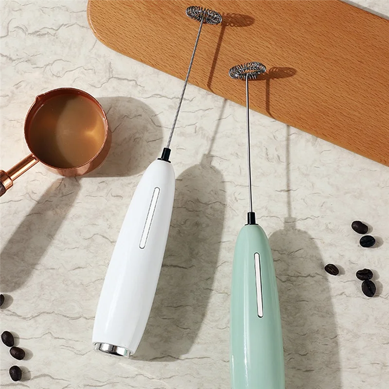 ABRG-Electric Milk Frother For Coffee Frother Handheld Foam Maker - Electric Milk Frother Handheld Egg Beater With Stand-A Durab