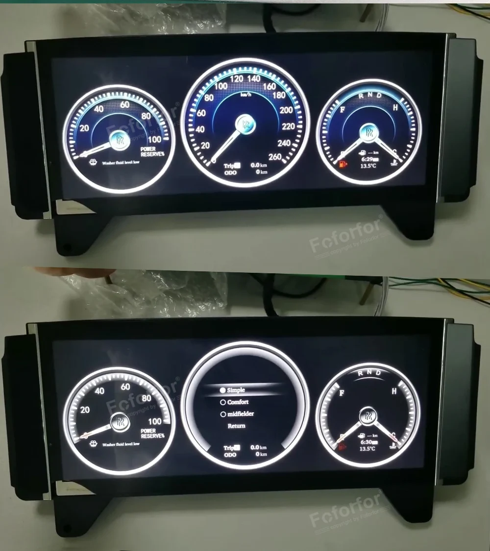 Vehicle Digital Cluster Upgrade For Rolls-Royce Phantom VII Car Instrument Player Dashboard Virtual Cockpit Speed Meter Screen