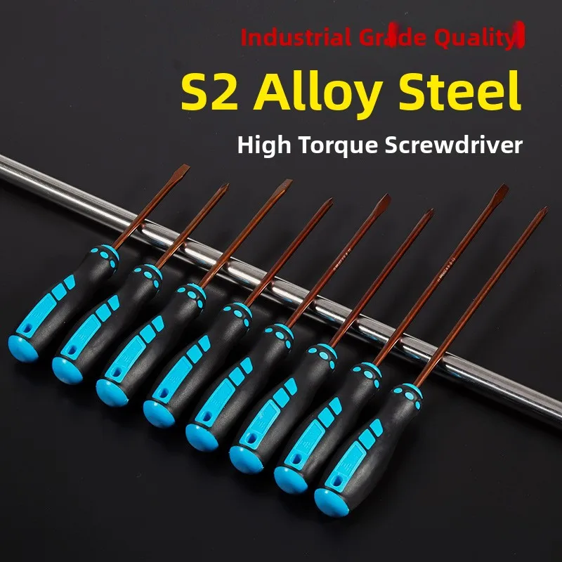 Home Creation اللون البرونزي S2 الصلب الصليب مفك دليل صلابة عالية قوي المغناطيسي تعديل مفك البراغي فيليبس المسمار...