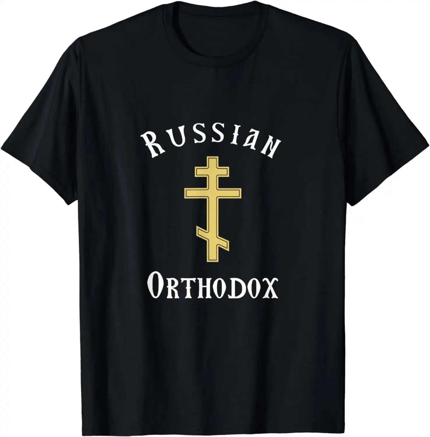 Russian Orthodox Christian Cross Crucifix Jesus Christ T-Shirt 100% Cotton O-Neck Short Sleeve Summer Casual Mens T-shirt