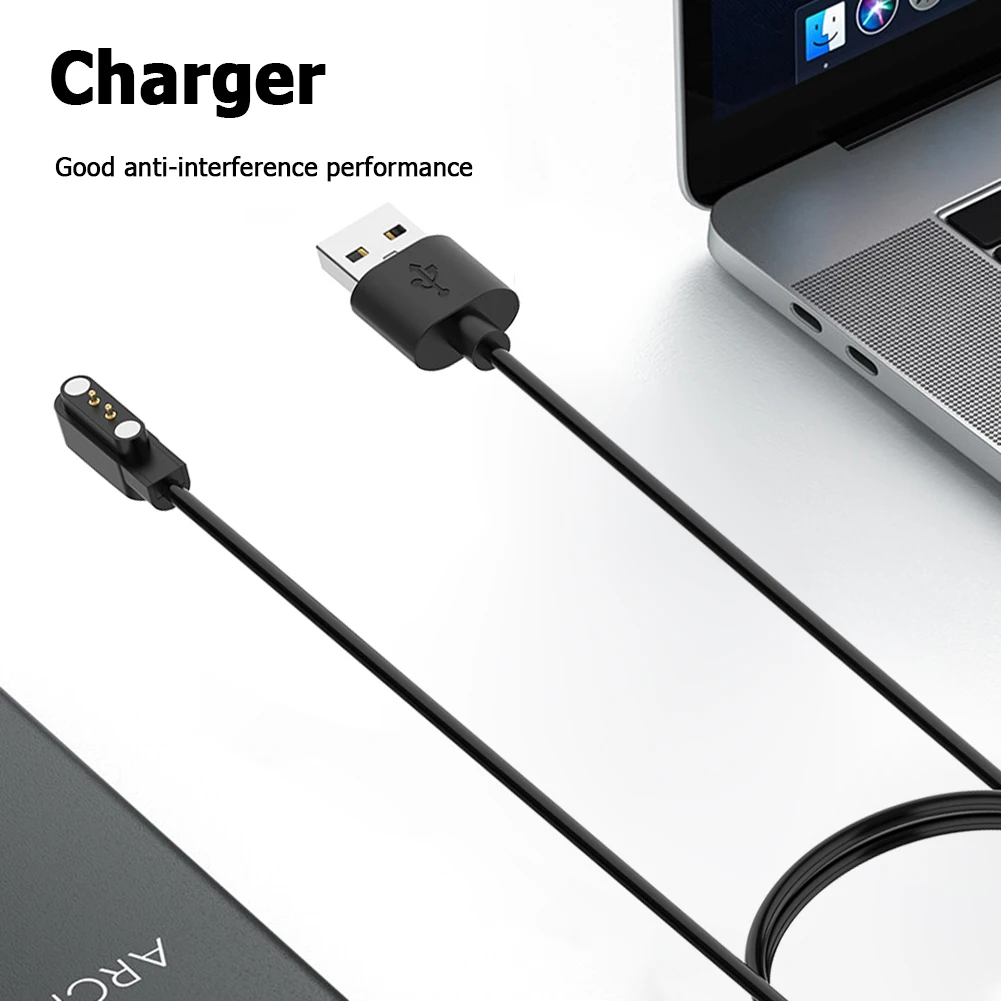 Magnetic USB Charging Cable Charger Adapter Power Cord 2-Pin Smart Watch Charger Cable Charging Cord for CMF Watch Pro 2/Pro 1