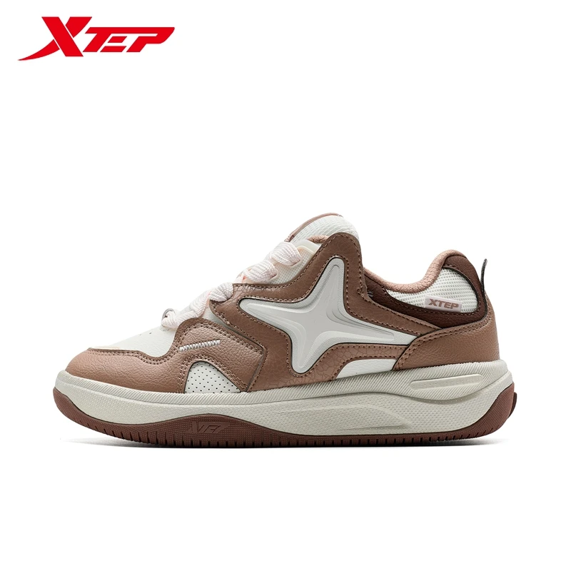 Xtep STAR-X Skateboarding Shoes For Women 2025 Spring Casual Lightweight Sports Shoes Vintage High Street Sneakers 875118310014