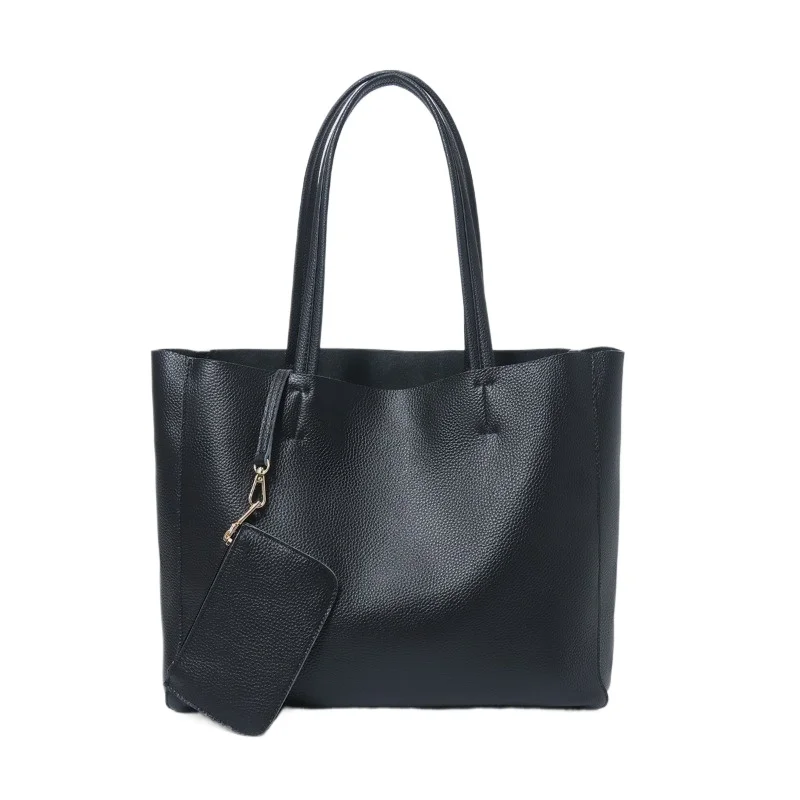 

Women's Shoulder Bag Top Grain Leather Commuter Tote Bag with Large Capacity Minimalist Handbag
