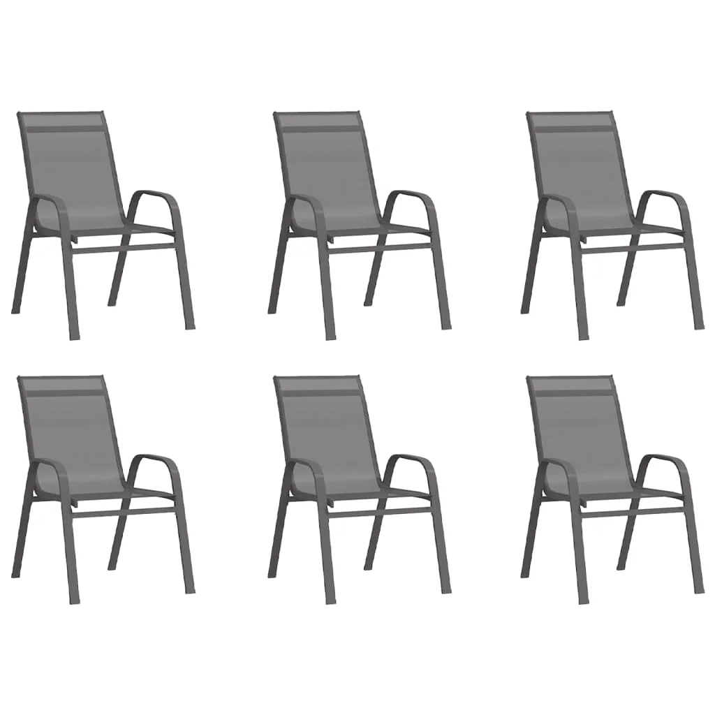 garden chairs 4 pcs /2PCS/ 6 PCS Gray/Brown Textilene fabric