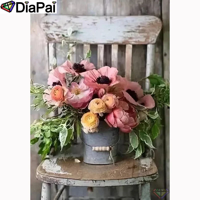 

DIAPAI 5D DIY Diamond Painting 100% Full Square/Round Drill "Flower chair" Diamond Embroidery Cross Stitch 3D Decor A21561